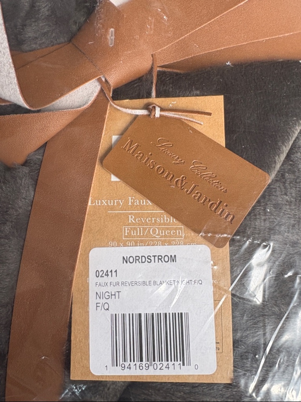 Luxury Faux Fur Reversible Blanket - Night